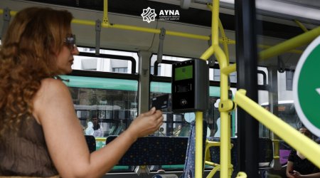 M1 nömrəli ekspres avtobuslara ikinci validator quraşdırılır - FOTO
