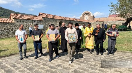 Alban-Udi xristian dini icmasının üzvləri Gəncəsər monastırına səfər ediblər &ndash; FOTO