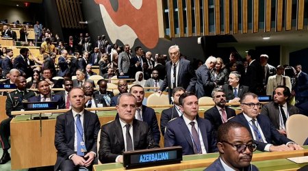 Ceyhun Bayramov BMT Baş Assambleyasının Ümumi Debatlarına qatılıb - FOTO