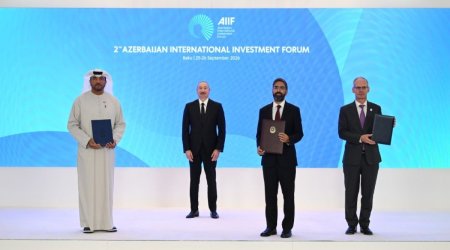 İkinci Azərbaycan Beynəlxalq İnvestisiya Forumu çərçivəsində imzalanmış sənədlər mübadilə edilib - FOTO/VİDEO