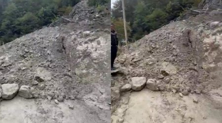 Quba-Xınalıq yolu hələ açılmayıb - VİDEO