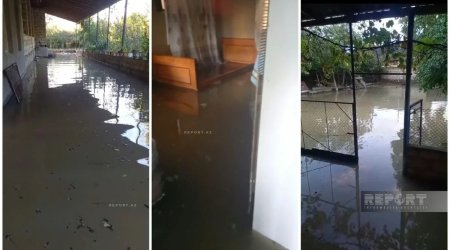 Azərbaycanda bu kəndi su basdı