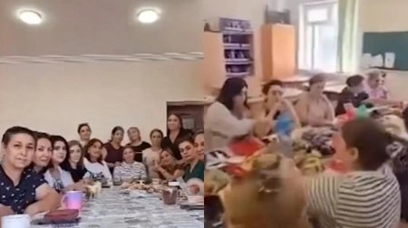 Bakıda müəllimlər məktəbdə məclis təşkil ediblər - İDDİA/VİDEO