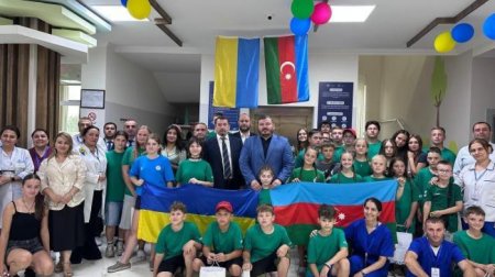 Qəbələdə reabilitasiya keçən ukraynalı uşaqlarla görüş keçirildi - FOTO