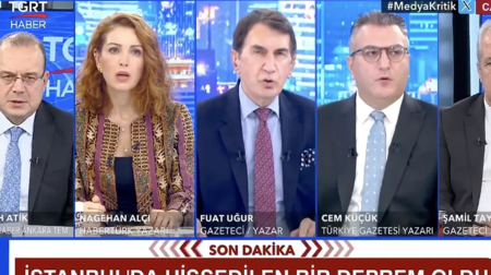 Zəlzələyə canlı yayımda yaxalandılar - VİDEO