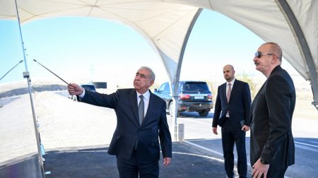 Prezident Cəbrayılda avtomobil yolunun açılışında – FOTO