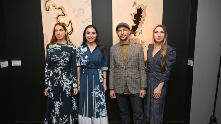 Leyla, Arzu və Alena Əliyevalar “Əcdadlar” sərgisində - FOTO