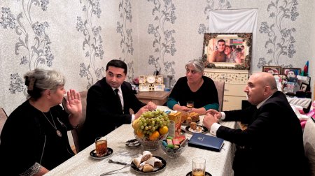 Müxtəlif bölgələrdə yaşayan şəhid ailələri ziyarət edildi - FOTO