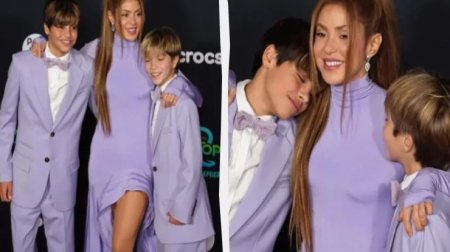 Şakira oğlanları ilə üzə çıxdı - FOTO