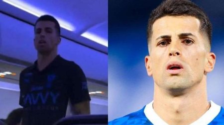 Tanınmış futbolçu təyyarədə kobudluq etdi - VİDEO