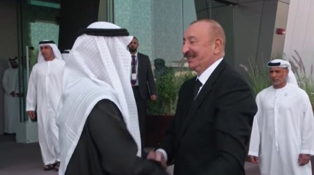 Prezident Əbu-Dabidə belə qarşılandı &ndash; VİDEO