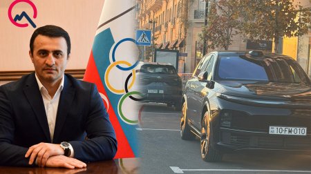 Fərid Mansurov maşını əks istiqamətdə saxladı - Video