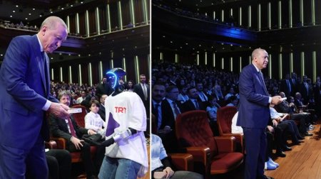 Kanal açılışı üçün pultu Ərdoğana yerli robot gətirdi - TARİXİ ANLAR/VİDEO