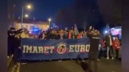 &ldquo;Qarabağ&rdquo; azarkeşləri Liverpulda stadiona doğru yürüş edirlər - ANBAAN VİDEO