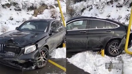 Şahbuzda minik avtomobili qaz xəttinə çırpıldı - Sakinlər qazsız qaldı