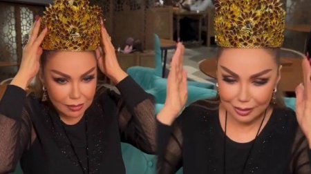 Başına tac taxıb, güzgü önünə keçdi - VİDEO