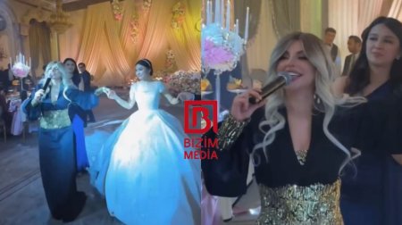 Əminə səfirin övladının toyunda səhnə aldı - VİDEO