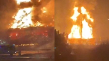 İran Dubay Hava Limanını yenə vurdu, ərazidə şiddətli yanğın olub - VİDEO