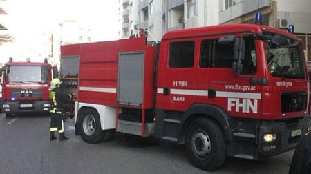 İsmayıllıda EV YANDI