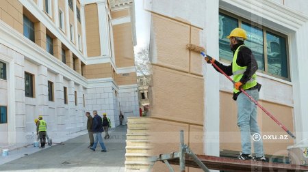 Nizami Kino Mərkəzinin divarları əvvəlki görkəminə qaytarıldı &ndash; FOTO/VİDEO