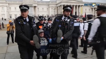 Londonda Fələstinə dəstək aksiyasında 500-dən çox şəxs TUTULDU - VİDEO