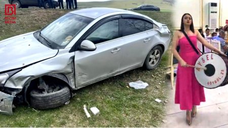 Gədəbəydə qəza: Qadın sürücü avtomobili aşırdı