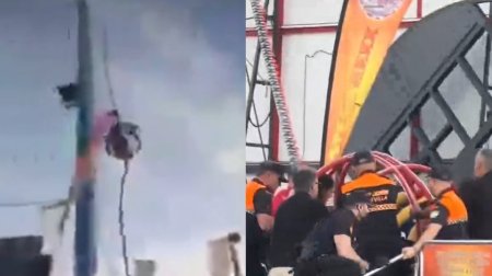 Festival zamanı attraksionda qəza: 4 nəfər xəsarət aldı - VİDEO