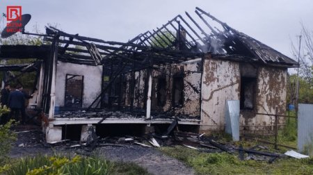 Kürdəmirdə evdə güclü yanğın: 1 nəfər öldü - FOTO