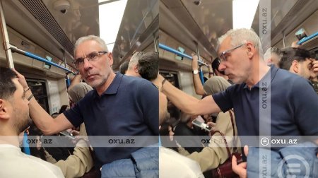 Portuqaliyalı baş məşqçi Bakı metrosunda GÖRÜNTÜLƏNDİ &ndash; FOTO