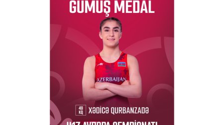 Qadın güləşçimiz Avropa çempionatında gümüş medal qazandı