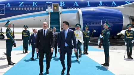 İlham Əliyev Qazaxıstanda səfərdədir &ndash; FOTO