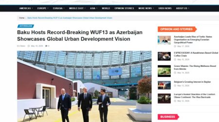 Bakının ev sahibliyi etdiyi WUF13 dünya mediasının GÜNDƏMİNDƏ