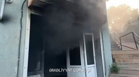 Yasamalda obyektdəki yanğın söndürüldü - VİDEO