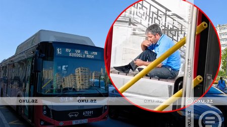 Sərnişinlərdən küsüb, siqaret çəkən sürücü ilə bağlı "BakuBus"dan AÇIQLAMA