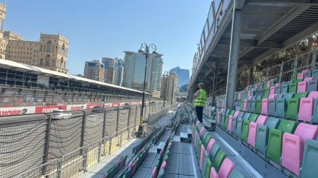 "Formula 1" üzrə Azərbaycan Qran-prisi üçün yeni tribuna quraşdırıldı