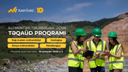 &ldquo;AzerGold&rdquo; ali məktəb tələbələri üçün növbəti təqaüd proqramını elan edir