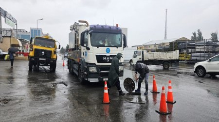 Paytaxt küçələri yağış sularından belə təmizlənir &ndash; FOTO