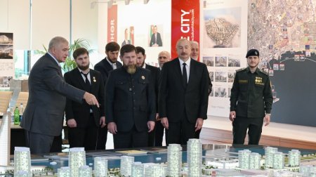 İlham Əliyev və Ramzan Kadırov &ldquo;Bakı Ağ Şəhər&rdquo;də - FOTO
