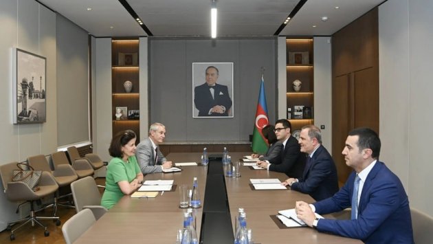 Ceyhun Bayramov missiyası başa çatan Fransa səfirini qəbul etdi – FOTO