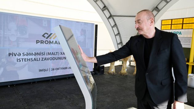 Prezident İmişlidə arpa emalı müəssisəsinin açılışını ETDİ – FOTO