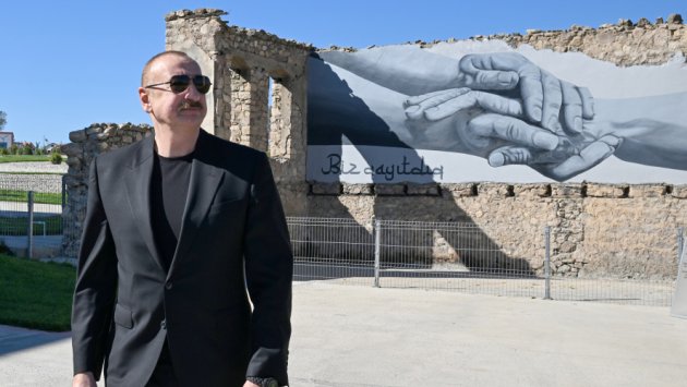 Prezident Cəbrayılın Horovlu kəndinin açılışında – FOTO