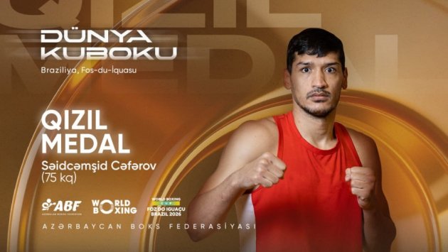 Dünya Kuboku: Azərbaycan boksçusu qızıl medal qazandı