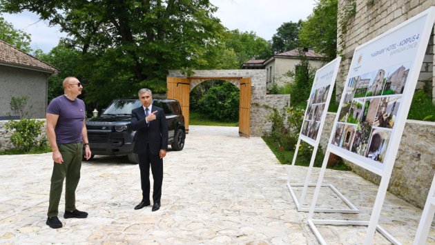 İlham Əliyev "Yasəmən" hotelinin yeni korpusları ilə tanış oldu - FOTO