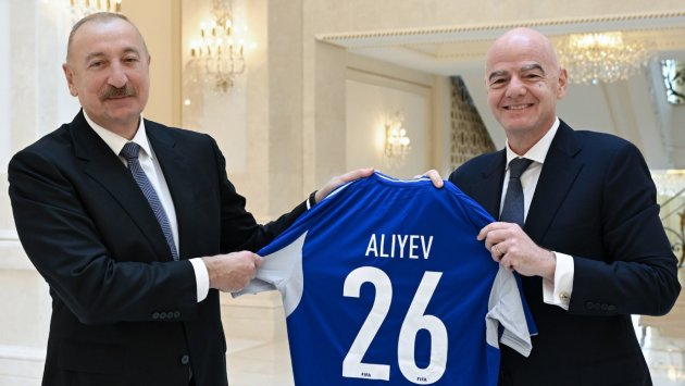 Canni İnfantino İlham Əliyevlə görüşü ilə bağlı paylaşım etdi &ndash; FOTO