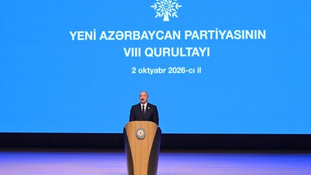 YAP-ın VIII Qurultayı keçirilir: İlham Əliyev çıxış edir &ndash; FOTO