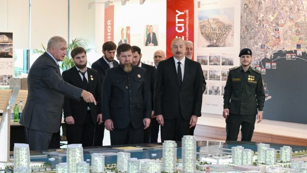 İlham Əliyev və Ramzan Kadırov &ldquo;Bakı Ağ Şəhər&rdquo;də - FOTO