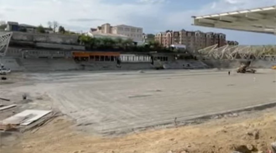 Xankəndi stadionu yenidən belə qurulur - VİDEO