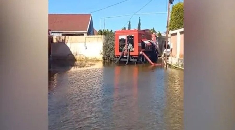 Yağışın fəsadları aradan qaldırılır - VİDEO