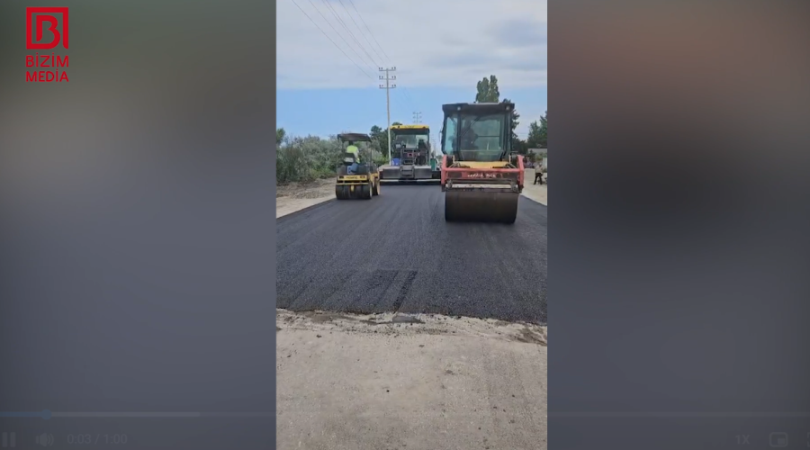 Nabrana gedən çökmüş yol bərpa edildi &ndash; VİDEO